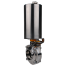 2in Butt Weld 316SS Hygienic Butterfly Valve - EPDM Seat - Air Actuated NC