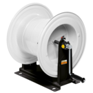 Kiowa 560 Series Gray Manual Rewind Hose Reel 200 Bar, 100m x 3/8" / 80m x 1/2", 304 SS Swivel(Atex)