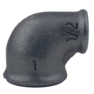 3/4-1/2 Black Mall 90deg Elbow