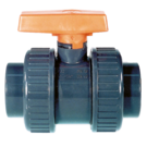 1/2 ABS Plain Industrial D.Union Ball Valve