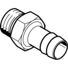 N-3/4-P-19-NPT Festo Barbed hose fitting