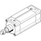 DSBF-C-80-160-PPSA-N3-R Festo Standards-based cylinder