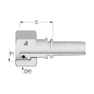 Standard M20 DIN 3865 Female 24? x 1/4" HFF-STD FS D24S (O) -04-20 SN 24