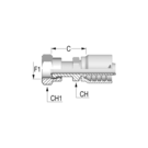 Alfacrimp 13/16" ORFS Fem (S) x 1/2" HFF-AC2 FS ORFS-H -08-08 SN 24 H22