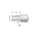 Alfacrimp 3/8" BSPT Male x 1/4" HFF-AC2 M BSPT-H -04-06 H19