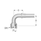 Interlock 2" JIC Female 90? DKJ Solid x 2" HFF-IL FS JIC 90 -32-32 D120 TN 70