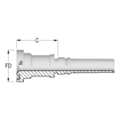 Interlock 1" SAE 6000 Flange x 1 1/4" HFF-IL FL 6K -20-16