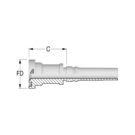 Interlock 1 1/4" SAE 3000 Flange x 1 1/4"HFF-IL FL 3K -20-20 STZP