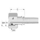 Spiral M30 DIN 3865 Female (TN) x 3/4" HFF-MS FS D24S (O) -12-30 TN 36
