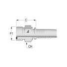 Spiral 1 7/16" ORFS Male x 1" HFF-MS M ORFS-H -16-16 H38