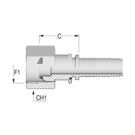 Standard 3/4" BSP Female ORing (SN) x 5/8" Tail HFF-STD FS BSP60 (O) -10-12 SN 32
