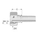 Standard M30 Metric Female French Type x 5/8" HFF-STD FS GAZ -10-30 SN 36