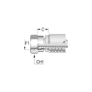 Alfacrimp 1 1/16" JIC Female straight x 5/8" HFF-AC2 FS JIC -10-12 CR 32