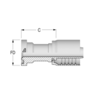Alfacrimp 1 1/4" SAE 3000 Straight Flange x 1 1/4"HFF-AC4 FL 3K -20-20