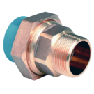 3 Plain x Threaded Male ABS-Brass Composite Union