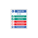 Fosse Oil Only Spill Kit Sign RP 300 x 250mm